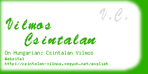 vilmos csintalan business card